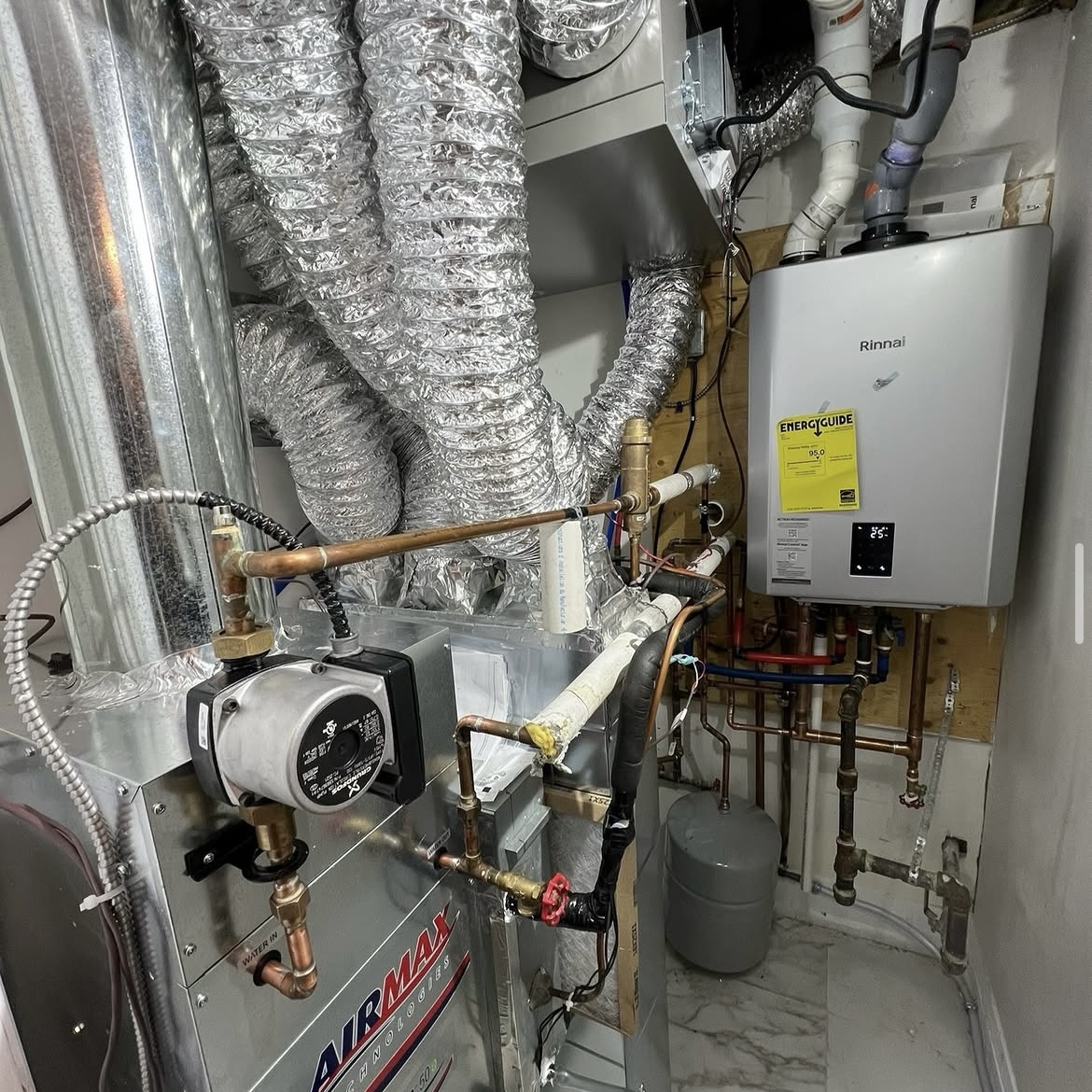 Indoor furnace and HVAC equipment installation